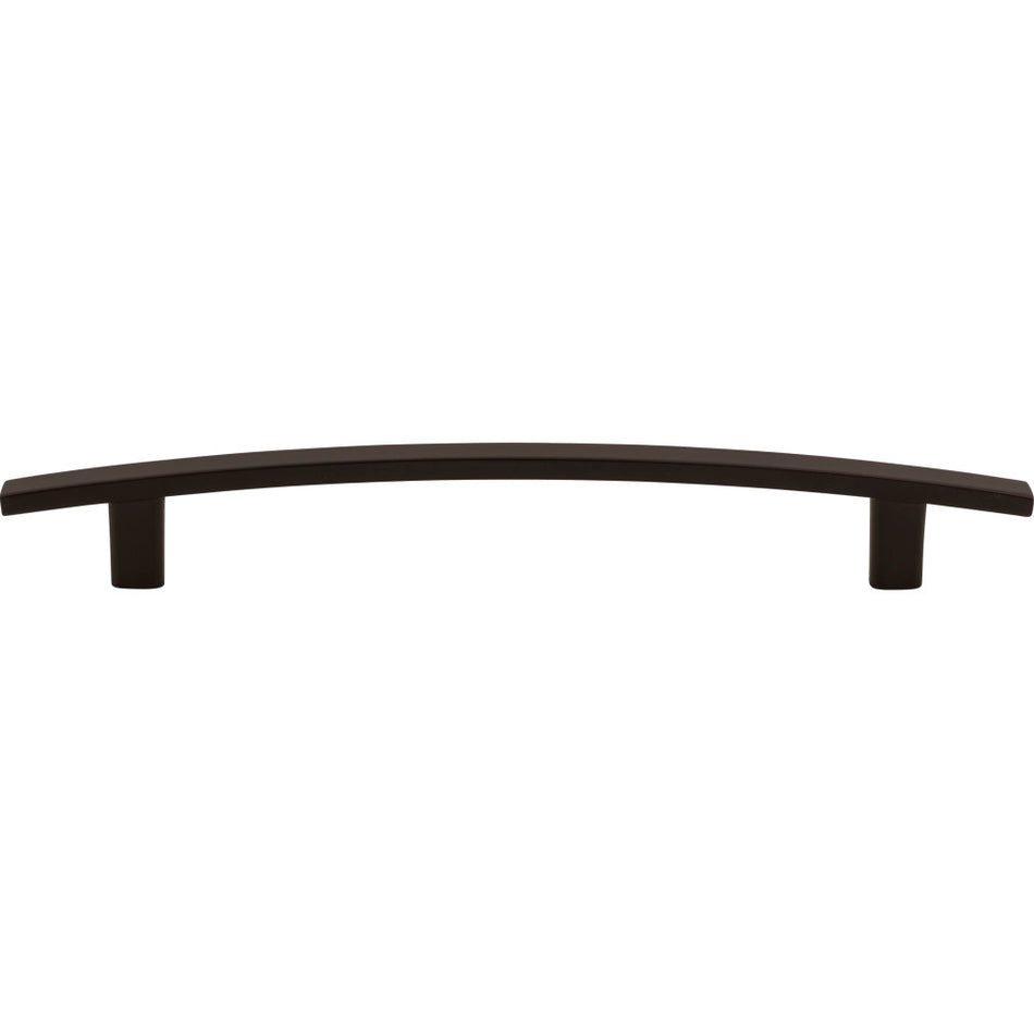 Elements 859-160MB: 160 mm cc Thatcher Curved Bar Cabinet Pull - Matte Black