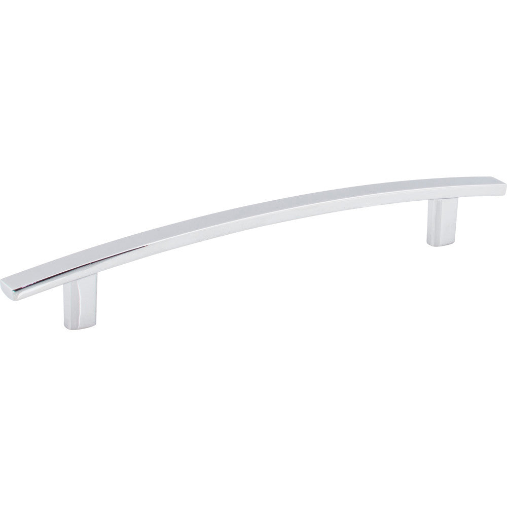 Elements 859-160PC: 160 mm cc Thatcher Curved Bar Cabinet Pull - Polished Chrome