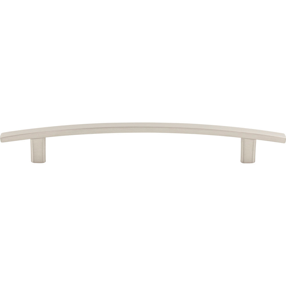 Elements 859-160SN: 160 mm cc Thatcher Curved Bar Cabinet Pull - Satin Nickel