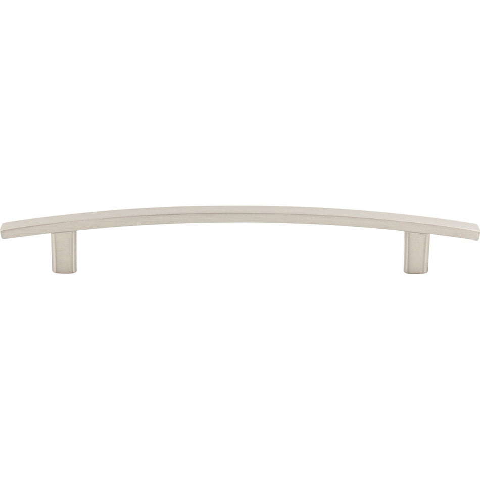 Elements 859-160SN: 160 mm cc Thatcher Curved Bar Cabinet Pull - Satin Nickel