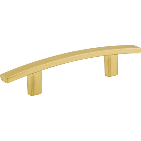 Elements 859-3BG: 3" cc Thatcher Curved Bar Cabinet Pull - Brushed Gold