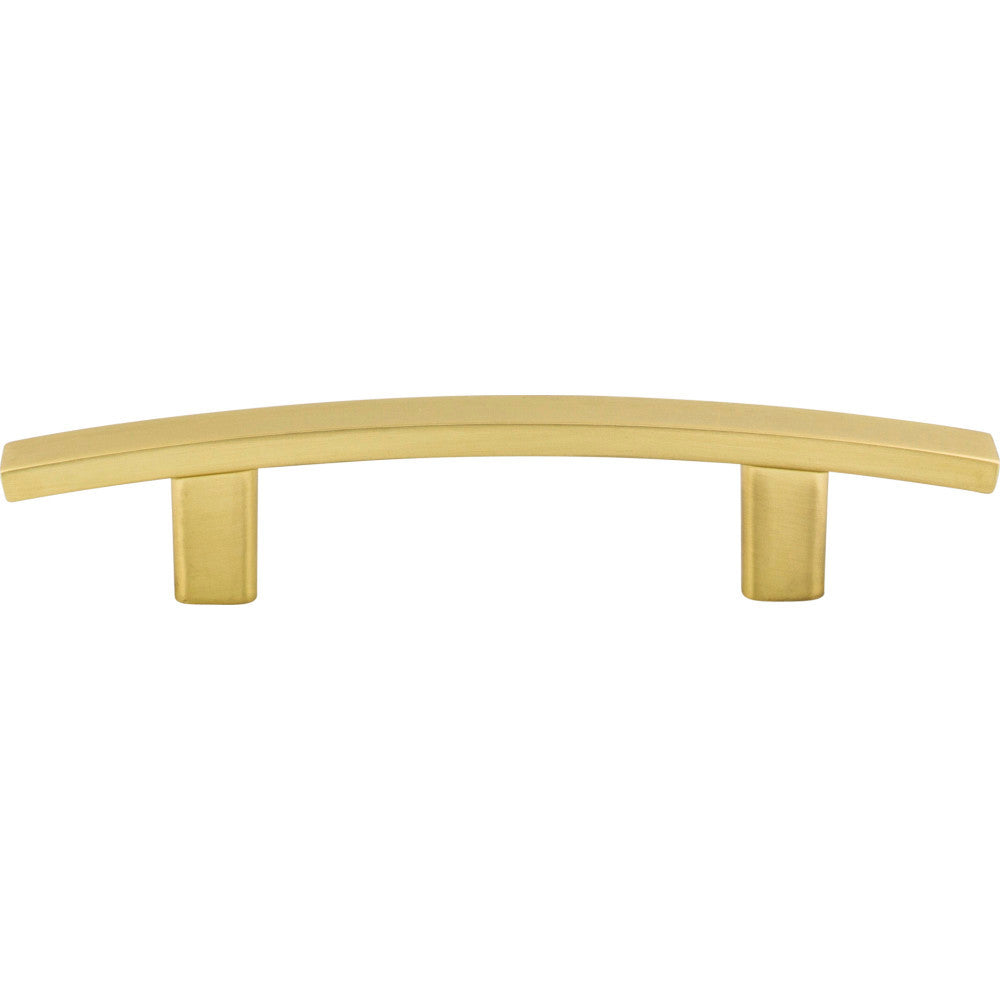 Elements 859-3BG: 3" cc Thatcher Curved Bar Cabinet Pull - Brushed Gold