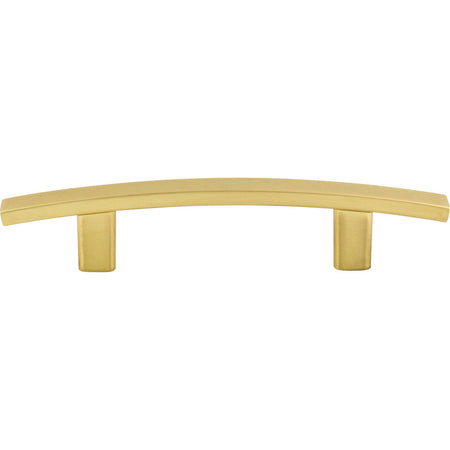 Elements 859-3BG: 3" cc Thatcher Curved Bar Cabinet Pull - Brushed Gold