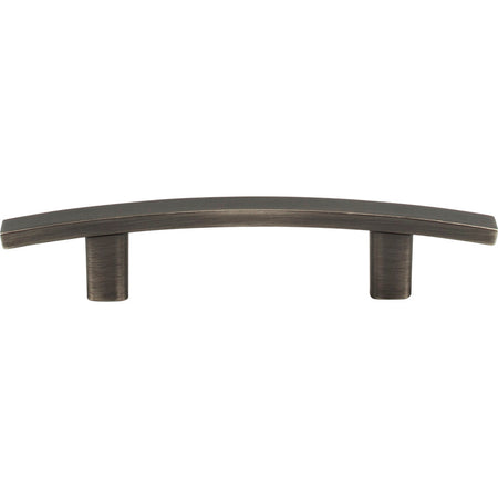 Elements 859-3BNBDL: 3" cc Thatcher Curved Bar Cabinet Pull - Brushed Pewter