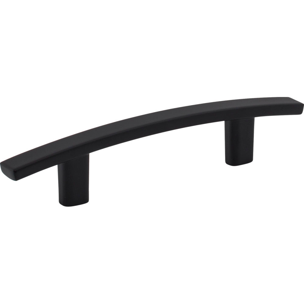 Elements 859-3MB: 3" cc Thatcher Curved Bar Cabinet Pull - Matte Black