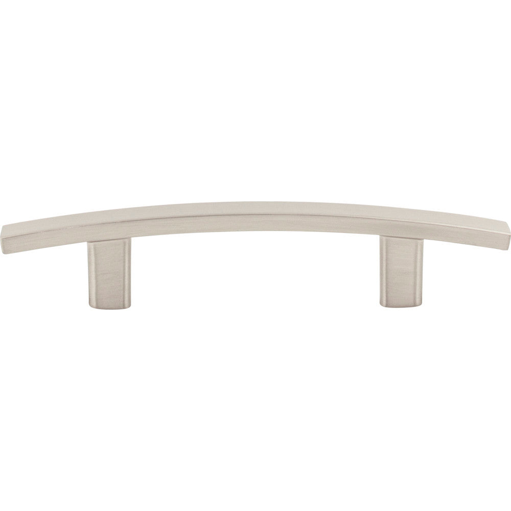 Elements 859-3SN: 3" cc Thatcher Curved Bar Cabinet Pull - Satin Nickel