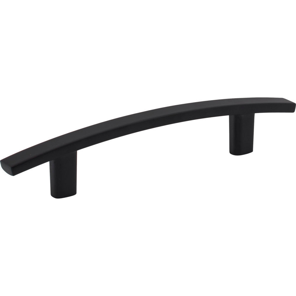 Elements 859-96MB: 96 mm cc Thatcher Curved Bar Cabinet Pull - Matte Black
