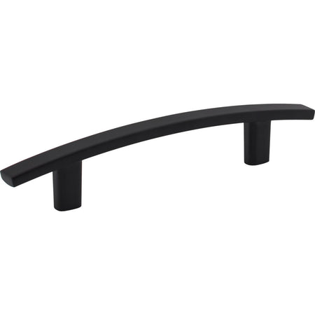 Elements 859-96MB: 96 mm cc Thatcher Curved Bar Cabinet Pull - Matte Black