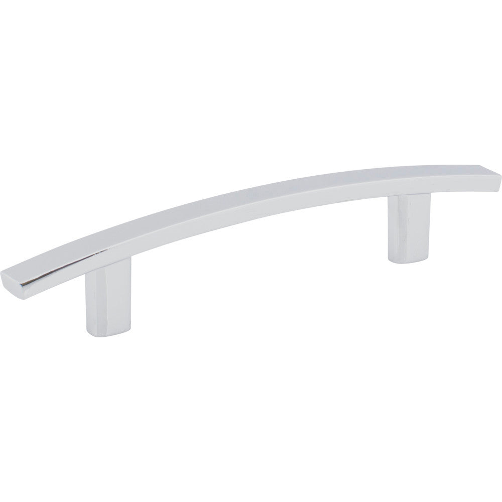 Elements 859-96PC: 96 mm cc Thatcher Curved Bar Cabinet Pull - Polished Chrome