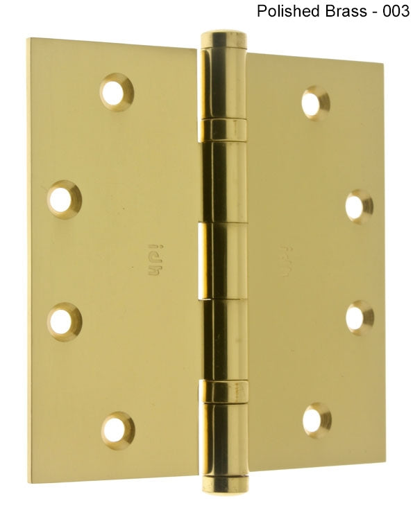 IDH Brass 86001-26D: 4-1/2" x 4-1/2" Square Corner Ball Bearing Door Hinge (pair) - Satin Chrome