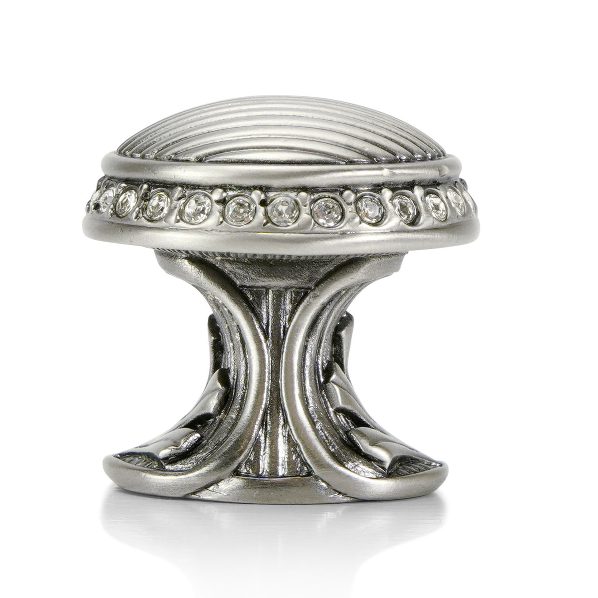 Edgar Bererbi 8628AN: 1-1/8" Cambridge Cabinet Knob - Antique Nickel/Swarovski Crystal