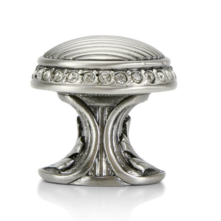 Edgar Bererbi 8628AN: 1-1/8" Cambridge Cabinet Knob - Antique Nickel/Swarovski Crystal