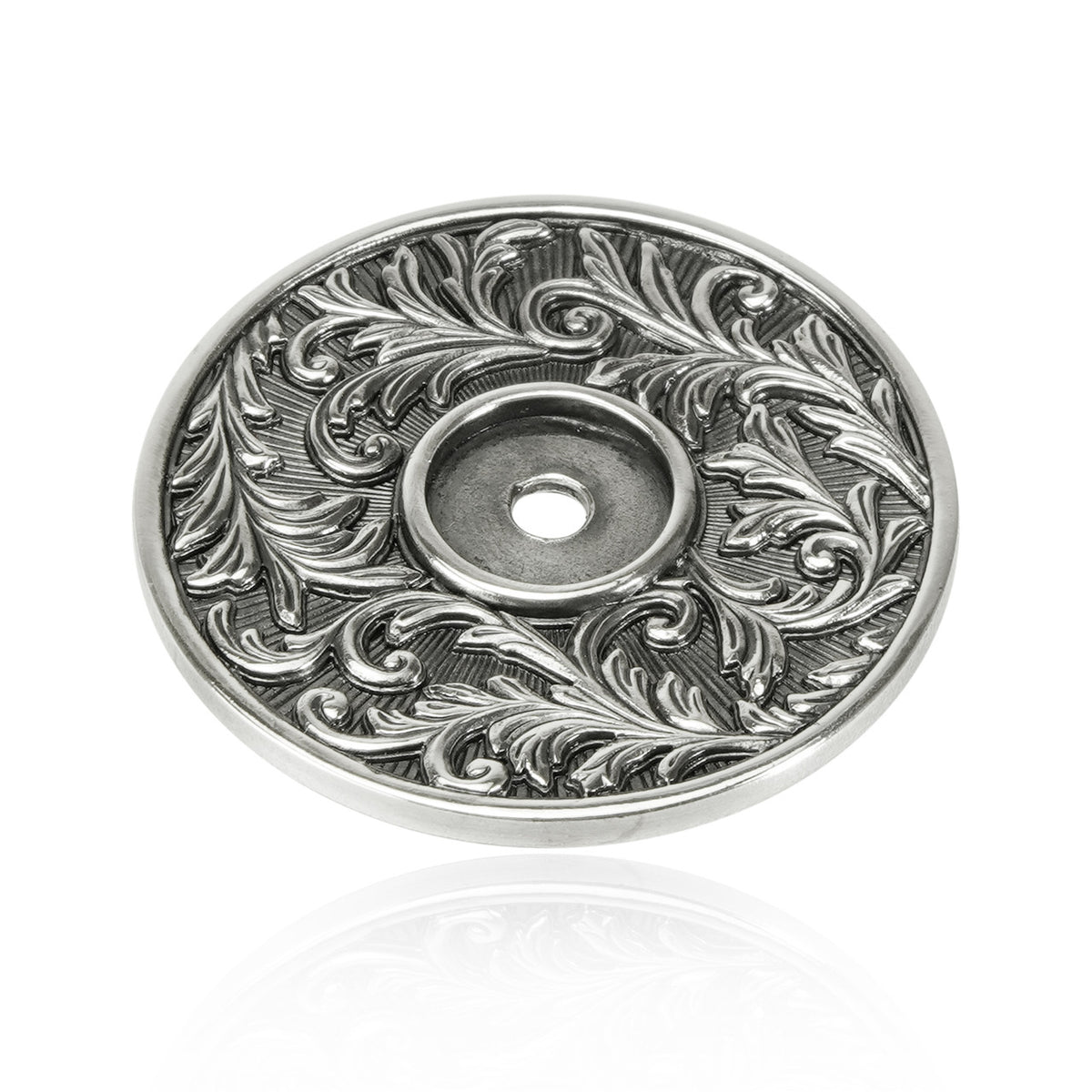 Edgar Bererbi 8643/6: 2-1/8" Glendale Back Plate - Burnished Silver