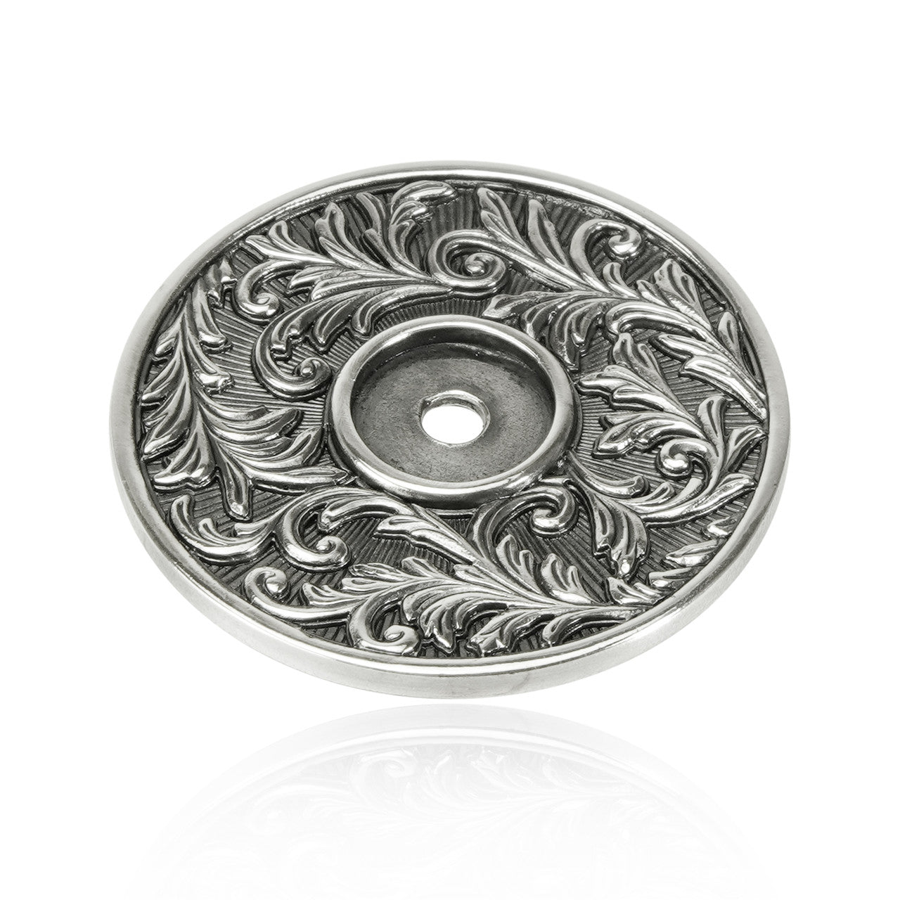 Edgar Bererbi 8643/6: 2-1/8" Glendale Back Plate - Burnished Silver