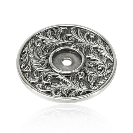 Edgar Bererbi 8643/6: 2-1/8" Glendale Back Plate - Burnished Silver