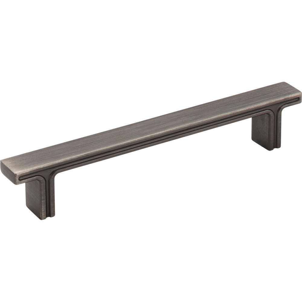 Jeffrey Alexander 867-128BNBDL: 128mm cc Anwick Rectangular Bar Cabinet Pull - Brushed Pewter
