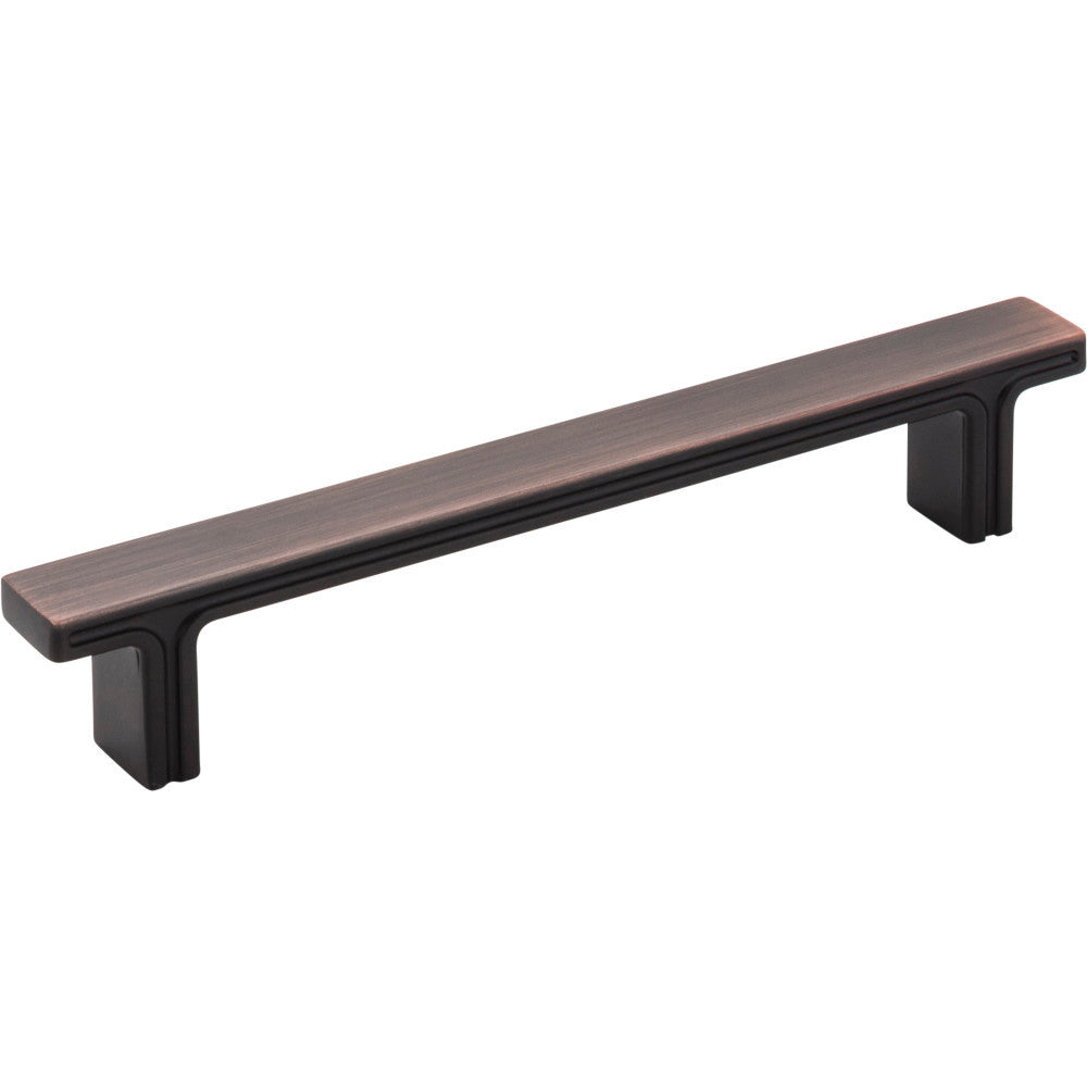 Jeffrey Alexander 867-128DBAC: 128mm cc Anwick Rectangular Bar Cabinet Pull - Brushed Oil Rubbed Bronze
