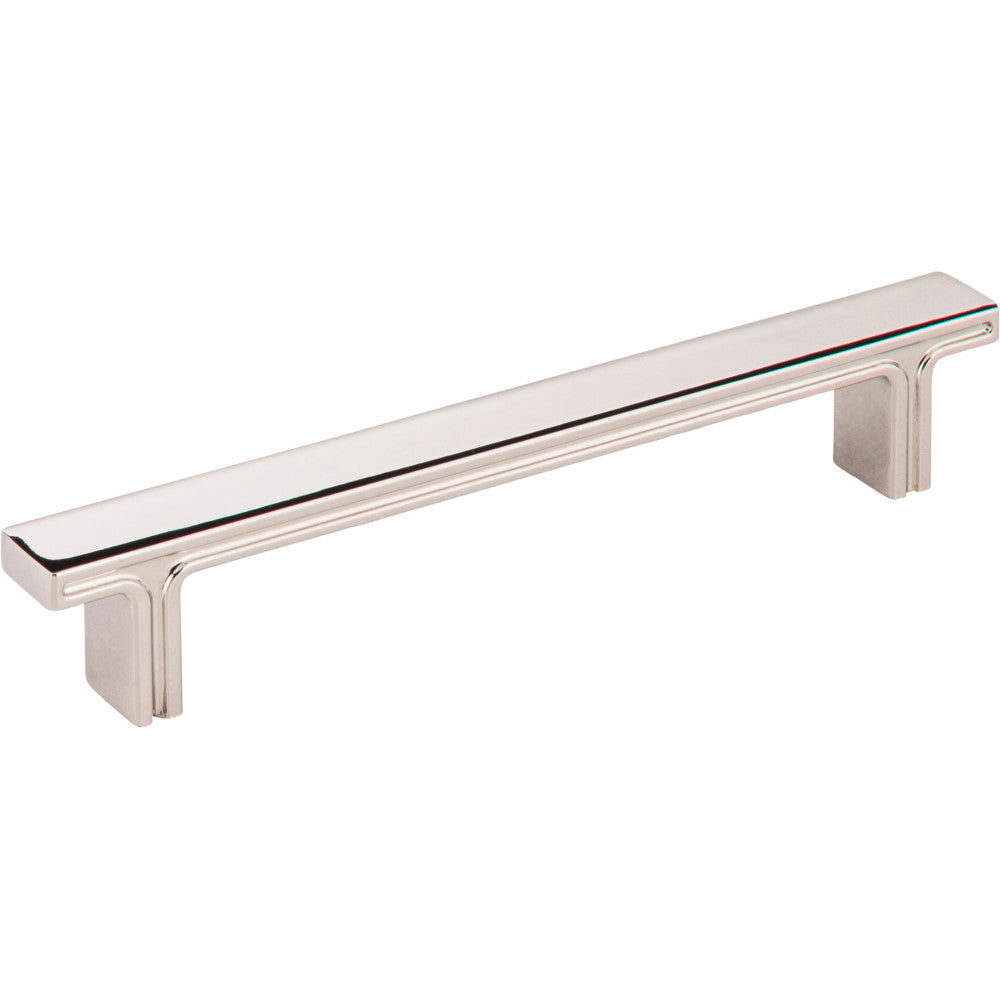 Jeffrey Alexander 867-128NI: 128mm cc Anwick Rectangular Bar Cabinet Pull - Polished Nickel