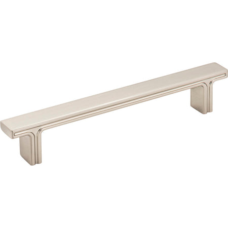 Jeffrey Alexander 867-128SN: 128mm cc Anwick Rectangular Bar Cabinet Pull - Satin Nickel