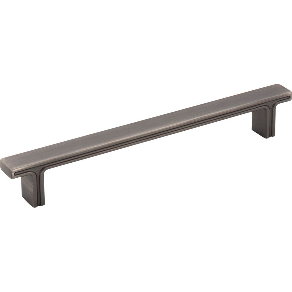 Jeffrey Alexander 867-160BNBDL: 160mm cc Anwick Rectangular Bar Cabinet Pull - Brushed Pewter