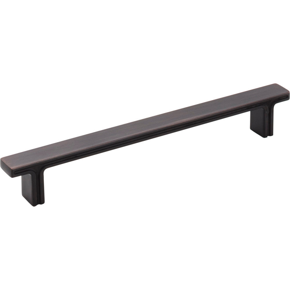 Jeffrey Alexander 867-160DBAC: 160mm cc Anwick Rectangular Bar Cabinet Pull - Brushed Oil Rubbed Bronze