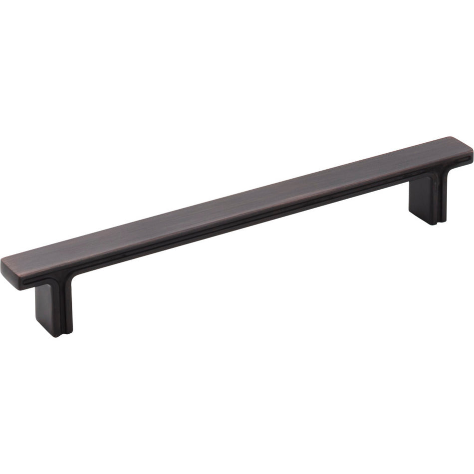 Jeffrey Alexander 867-160DBAC: 160mm cc Anwick Rectangular Bar Cabinet Pull - Brushed Oil Rubbed Bronze