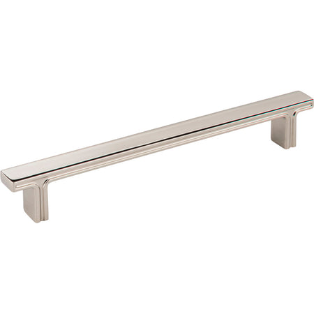 Jeffrey Alexander 867-160NI: 160mm cc Anwick Rectangular Bar Cabinet Pull - Polished Nickel