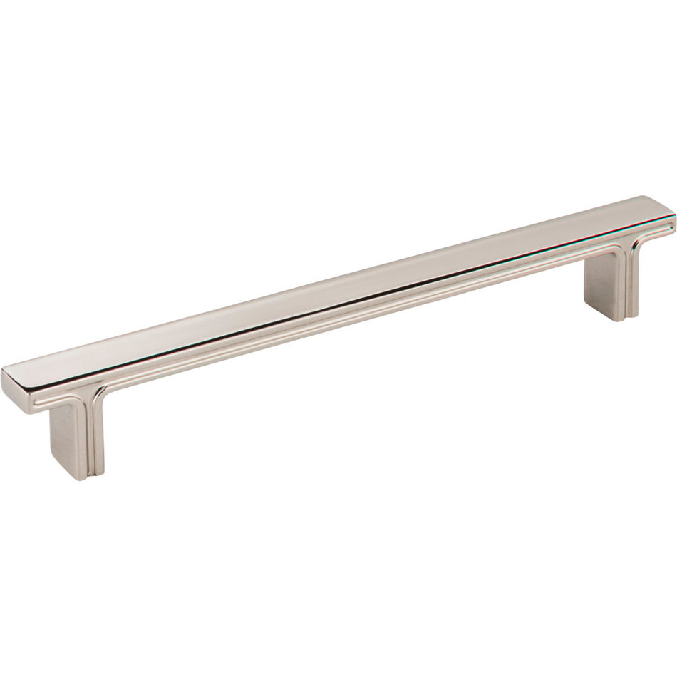 Jeffrey Alexander 867-160NI: 160mm cc Anwick Rectangular Bar Cabinet Pull - Polished Nickel