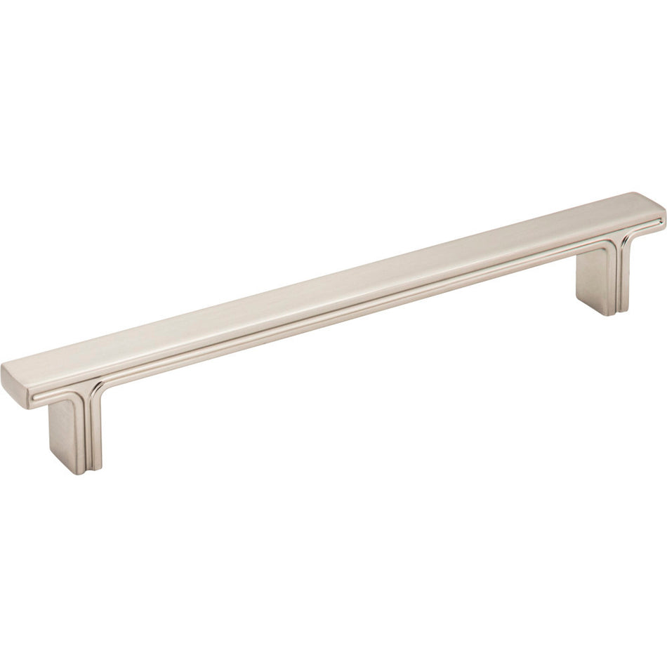 Jeffrey Alexander 867-160SN: 160mm cc Anwick Rectangular Bar Cabinet Pull - Satin Nickel