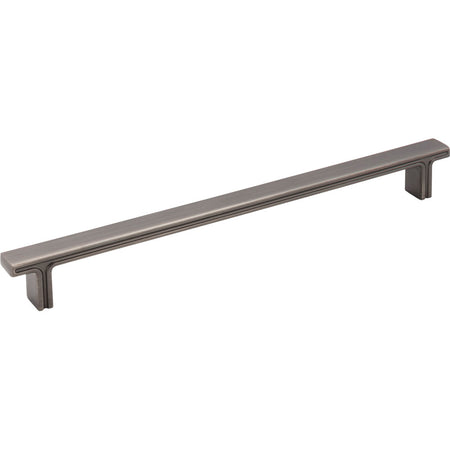 Jeffrey Alexander 867-228BNBDL: 228mm cc Anwick Rectangular Bar Cabinet Pull - Brushed Pewter