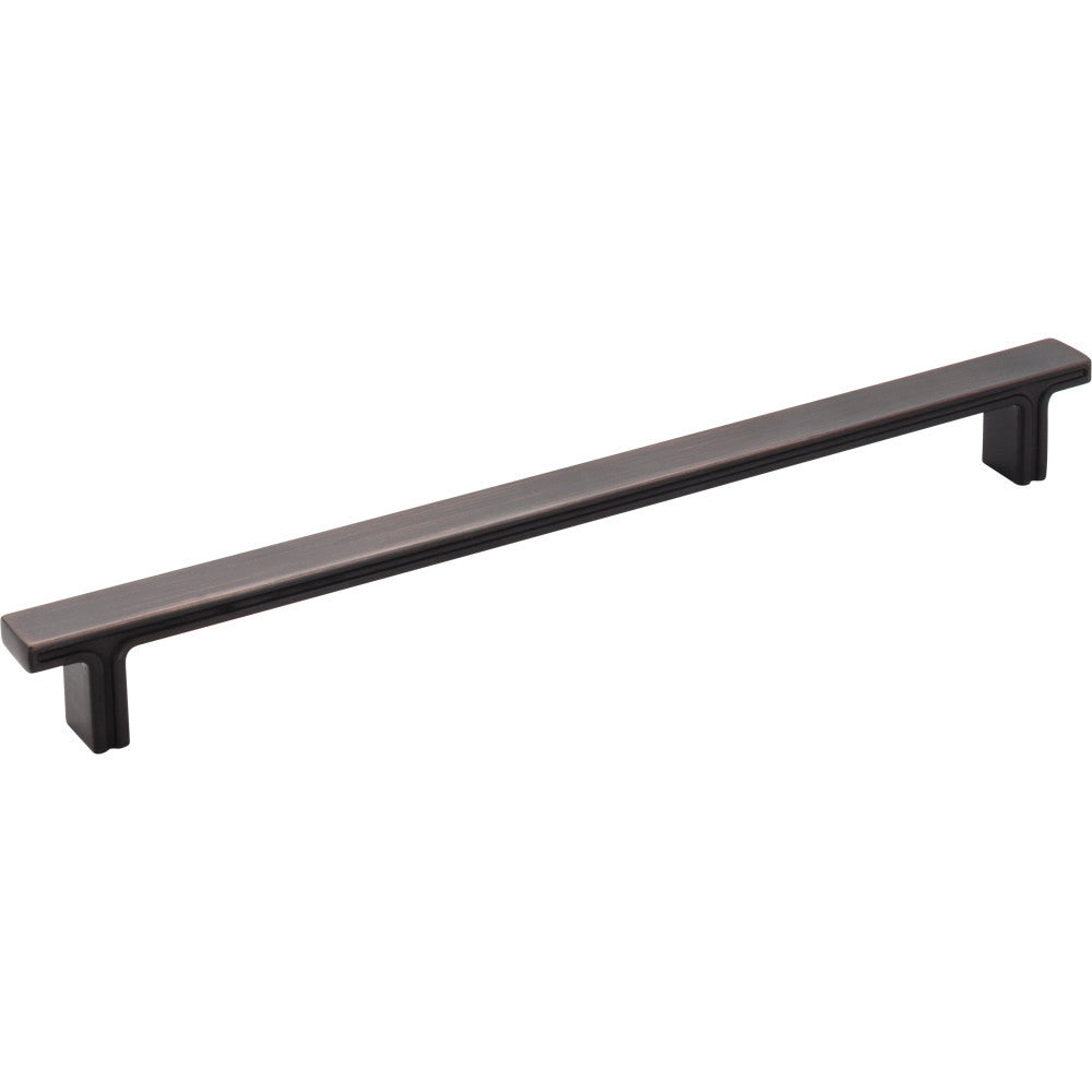 Jeffrey Alexander 867-228DBAC: 228mm cc Anwick Rectangular Bar Cabinet Pull - Brushed Oil Rubbed Bronze
