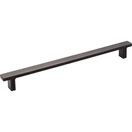 Jeffrey Alexander 867-228DBAC: 228mm cc Anwick Rectangular Bar Cabinet Pull - Brushed Oil Rubbed Bronze