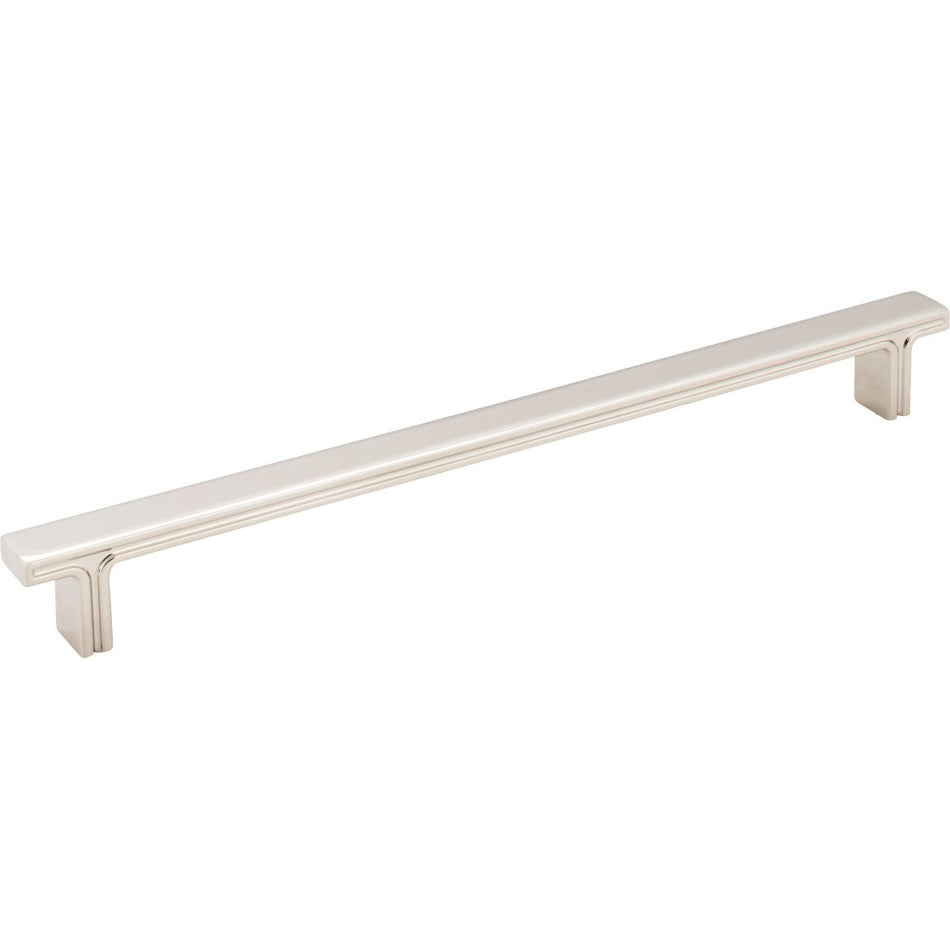 Jeffrey Alexander 867-228NI: 228mm cc Anwick Rectangular Bar Cabinet Pull - Polished Nickel