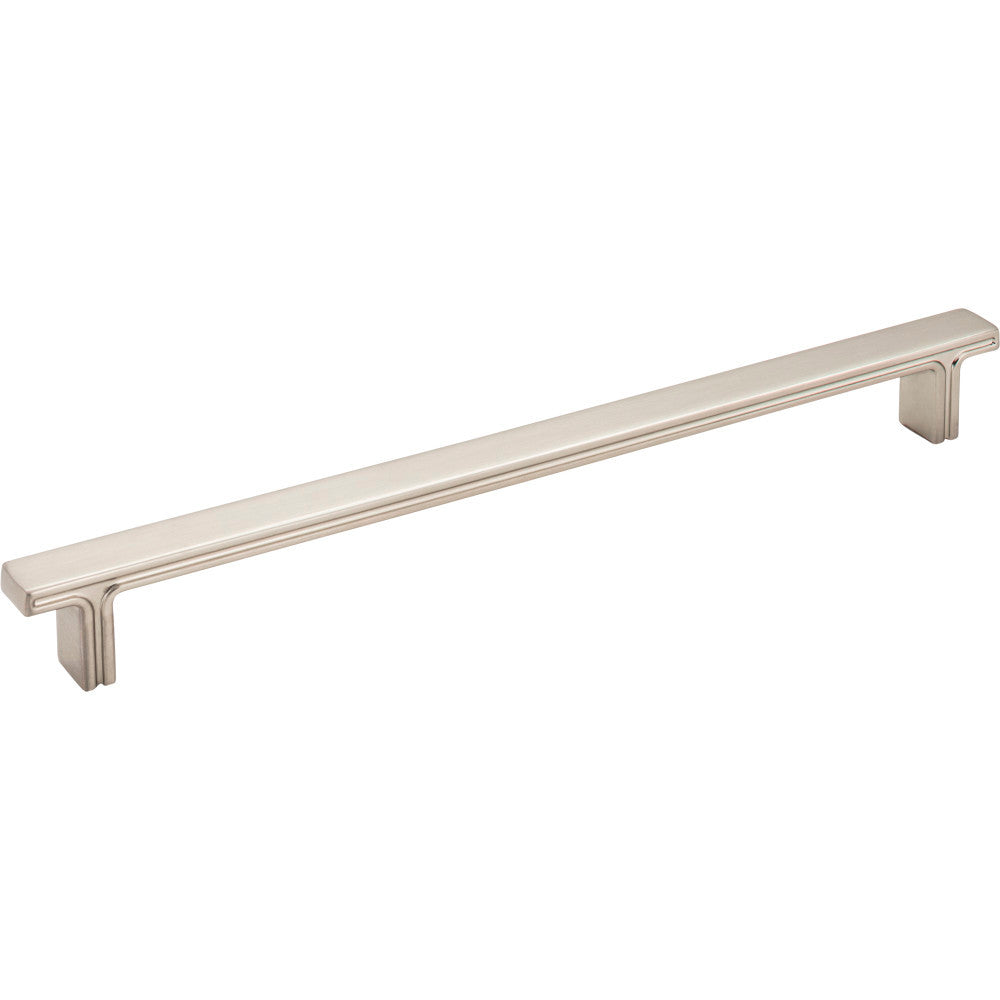 Jeffrey Alexander 867-228SN: 228mm cc Anwick Rectangular Bar Cabinet Pull - Satin Nickel