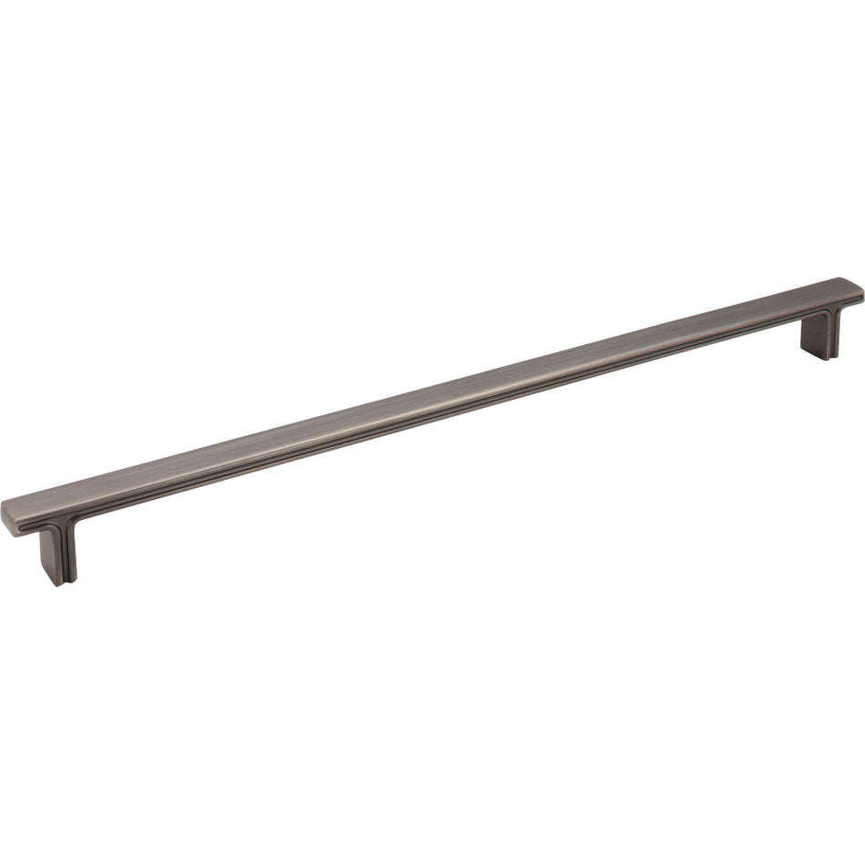 Jeffrey Alexander 867-320BNBDL: 320mm cc Anwick Rectangular Bar Cabinet Pull - Brushed Pewter