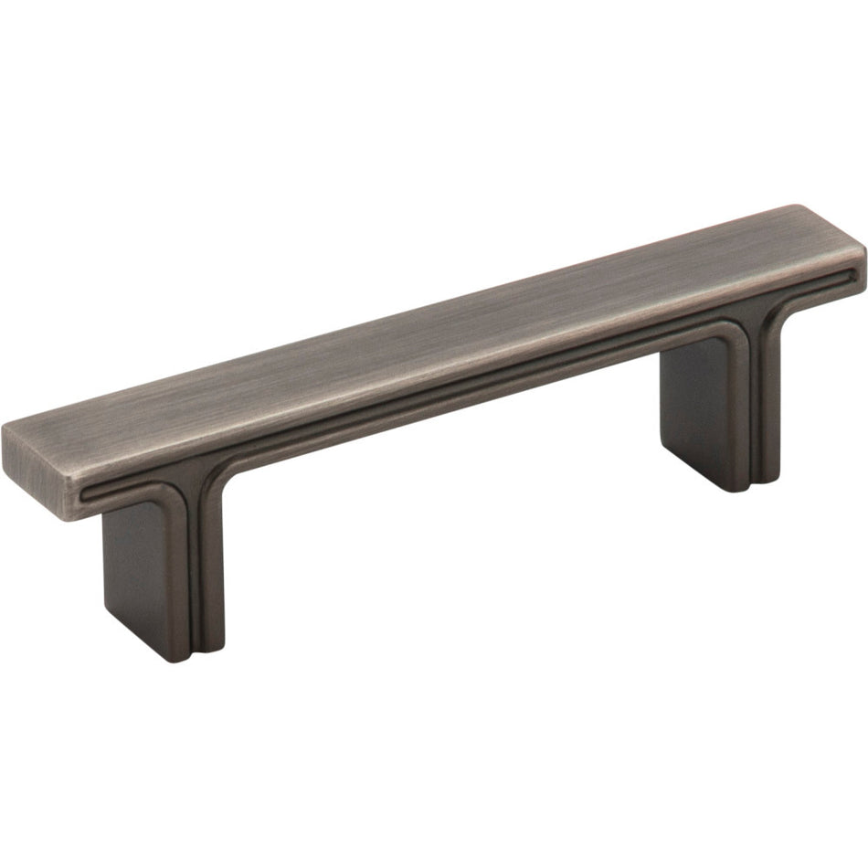 Jeffrey Alexander 867-3BNBDL: 3" cc Anwick Rectangular Bar Cabinet Pull - Brushed Pewter