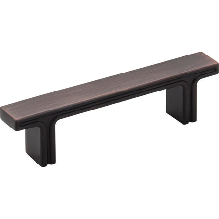 Jeffrey Alexander 867-3DBAC: 3" cc Anwick Rectangular Bar Cabinet Pull - Brushed Oil Rubbed Bronze