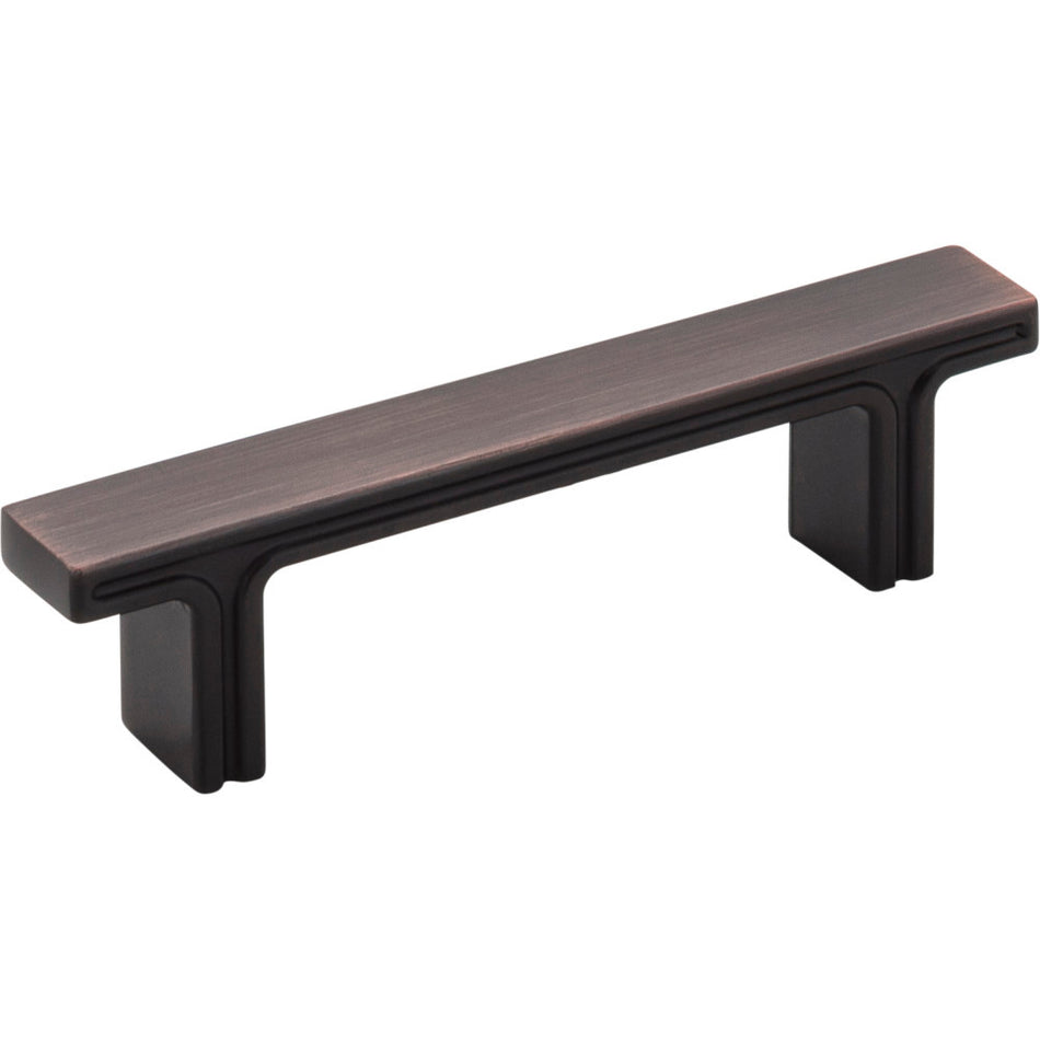 Jeffrey Alexander 867-3DBAC: 3" cc Anwick Rectangular Bar Cabinet Pull - Brushed Oil Rubbed Bronze