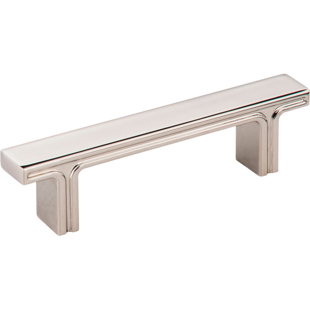 Jeffrey Alexander 867-3NI: 3" cc Anwick Rectangular Bar Cabinet Pull - Polished Nickel