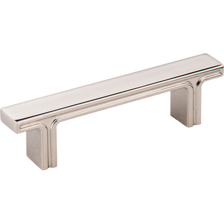 Jeffrey Alexander 867-3NI: 3" cc Anwick Rectangular Bar Cabinet Pull - Polished Nickel