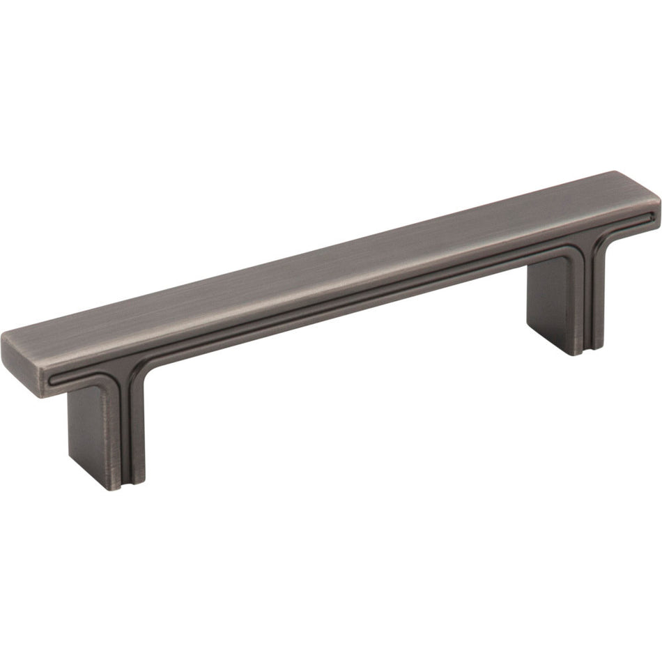 Jeffrey Alexander 867-96BNBDL: 96mm cc Anwick Rectangular Bar Cabinet Pull - Brushed Pewter