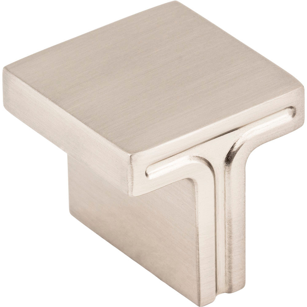Jeffrey Alexander 867L-SN: 1-1/8" Anwick Square Cabinet Knob - Satin Nickel