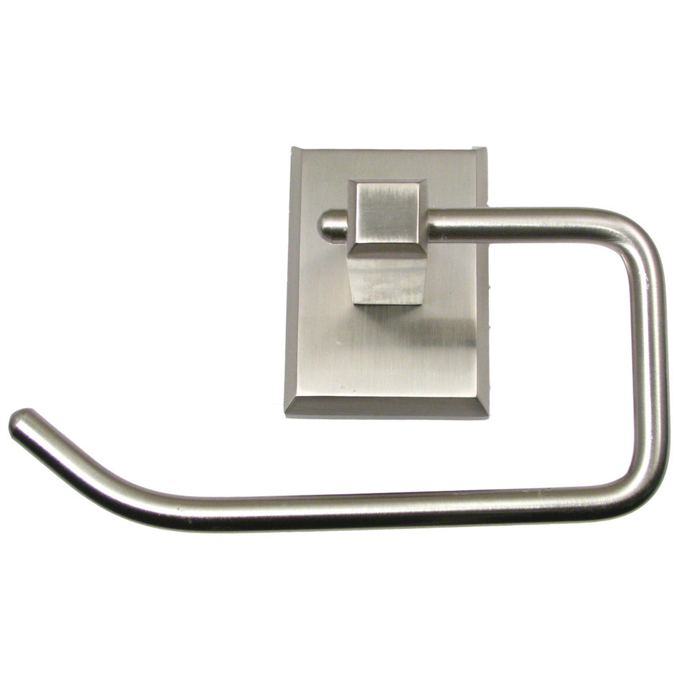 Rusticware 8707SN: Utica Euro Toilet Paper Holder - Satin Nickel