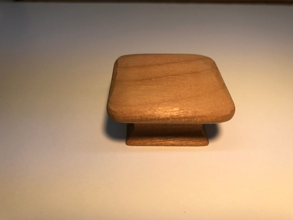 Cal Crystal 8725: 1-1/2" Square Cabinet Knob - Cherry