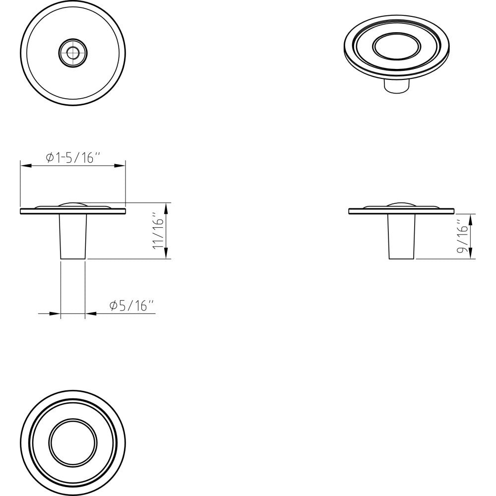 Elements 875AB: 1-5/16" Kingsport Round Cabinet Knob - Brushed Antique Brass