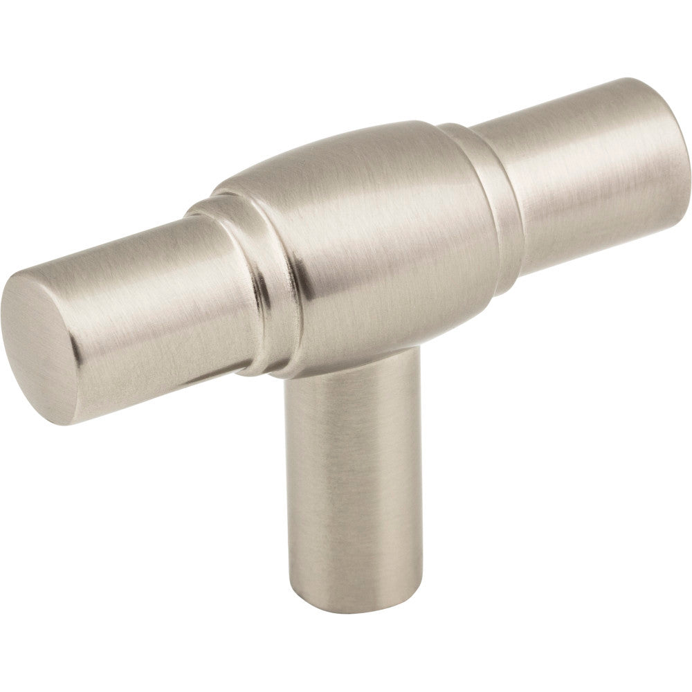Jeffrey Alexander 885L-SN: 2" Hayworth T-Bar Cabinet Knob - Satin Nickel