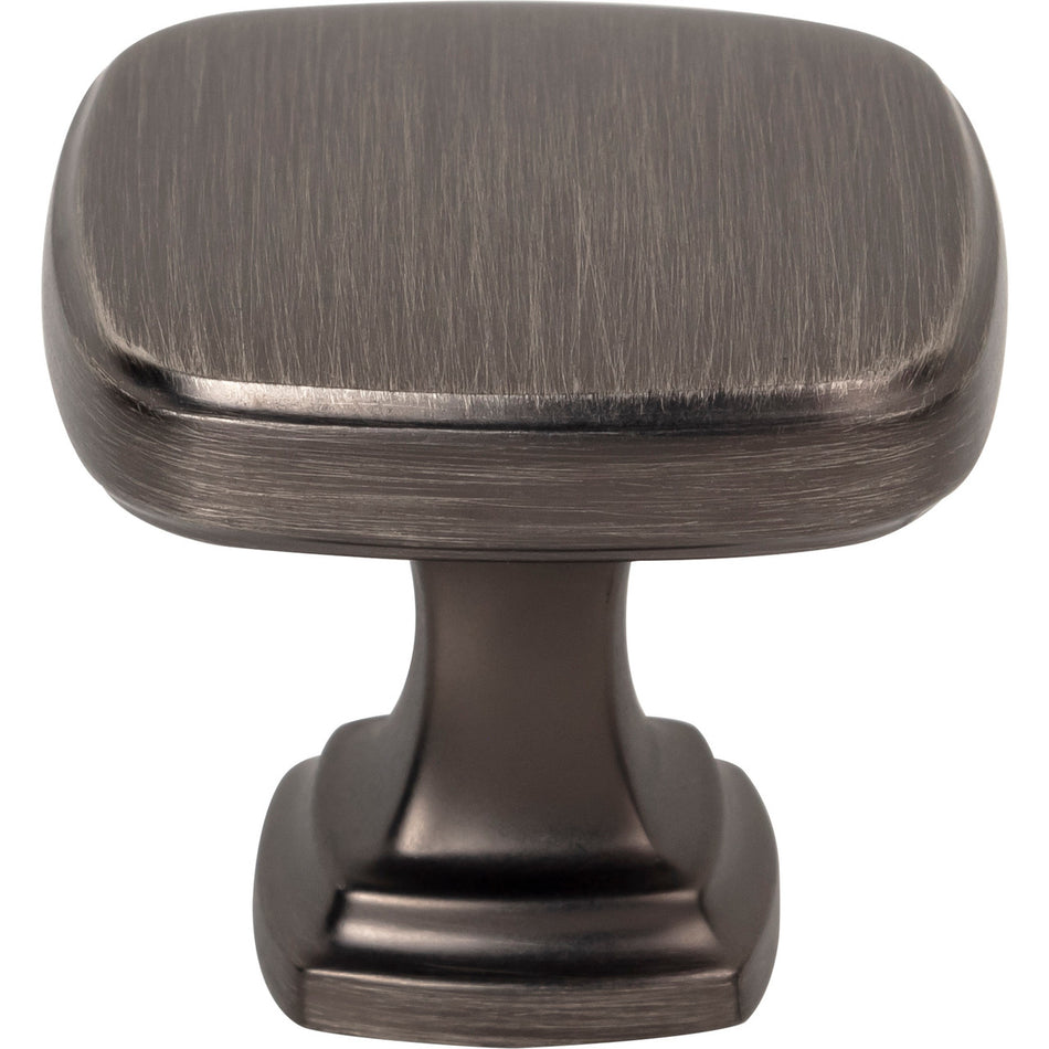 Jeffrey Alexander 782BNBDL: 1-3/8" Fontana Square Cabinet Knob - Brushed Pewter