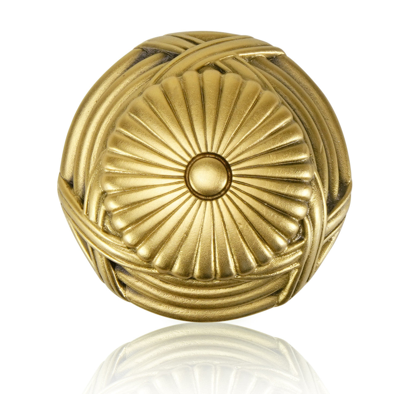 Edgar Bererbi 8956FG: 1-1/2" Hyde Park Cabinet Knob w/Flared Shank - Florentine Gold