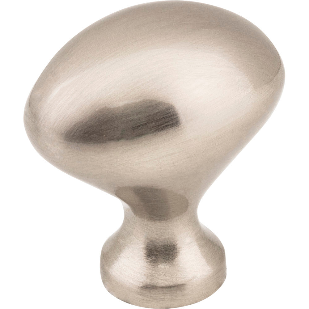 Elements 897SN: 1-1/8" Merryville Egg Cabinet Knob - Satin Nickel