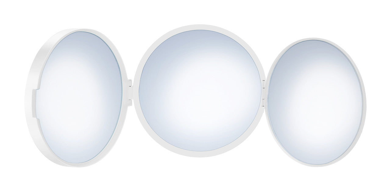 Smedbo FX623: Outline Lite Freestanding Travel/Make-Up Mirror - Matte White